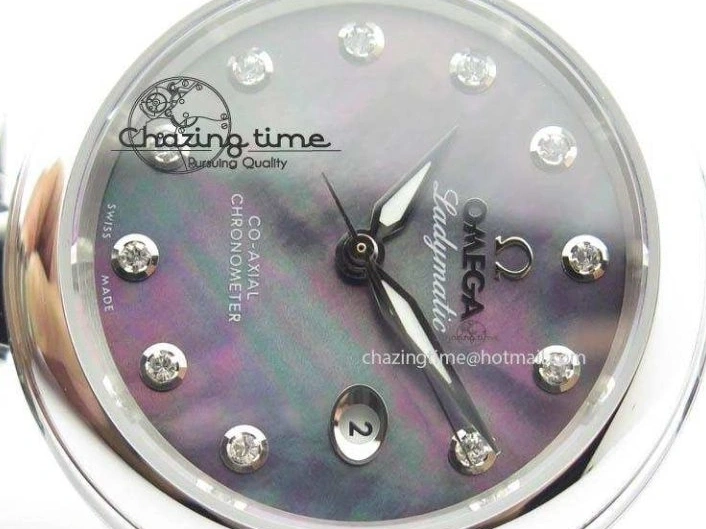 0106 De Ville Lady 34mm SS V6F 1:1 Best Edition Black MOP Dial On SS Bracelet SEIKO NH05A UrbanStyle 8152